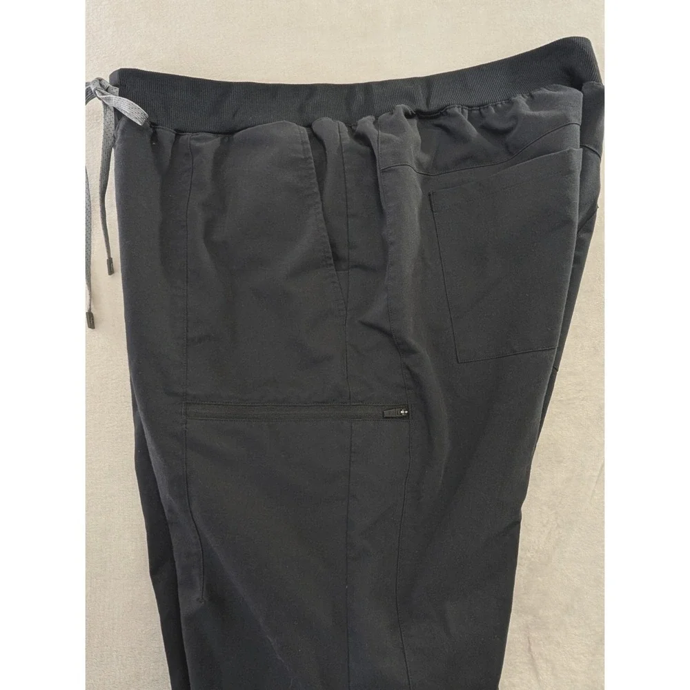 Fabletics High Rise On Call Scrub Jogger Womens XXL 1X Black Medical Healthcare